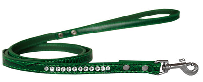 Dog, Puppy & Pet Designer Croc Leash, "One Row Clear Crystal"