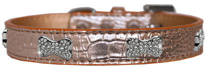 Dog, Puppy & Pet Designer Croc Collar, "Crystal Bone"