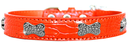 Dog, Puppy & Pet Designer Croc Collar, "Crystal Bone"