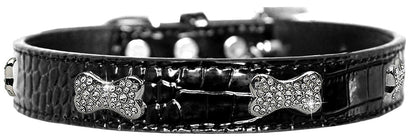 Dog, Puppy & Pet Designer Croc Collar, "Crystal Bone"