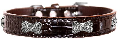 Dog, Puppy & Pet Designer Croc Collar, "Crystal Bone"