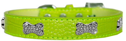 Dog, Puppy & Pet Designer Croc Collar, "Crystal Bone"