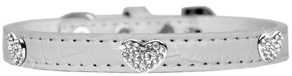 Dog, Puppy & Pet Designer Croc Collar, "Crystal Heart"