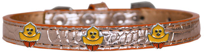 Dog, Puppy & Pet Designer Croc Widget Collar, "Chickadee"