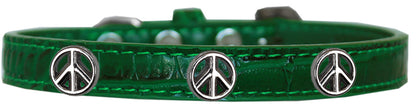 Dog, Puppy & Pet Designer Croc Widget Collar, "Peace Sign"