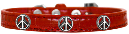 Dog, Puppy & Pet Designer Croc Widget Collar, "Peace Sign"