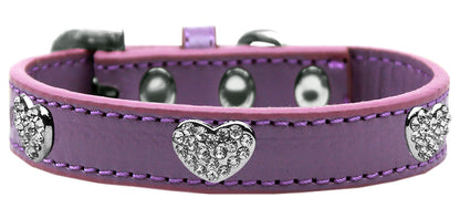 Dog, Puppy & Pet Widget Fashion Collar, "Clear Crystal Heart"