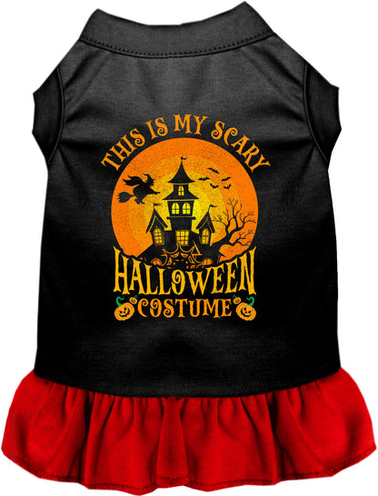 Black scary Halloween costume pet dress