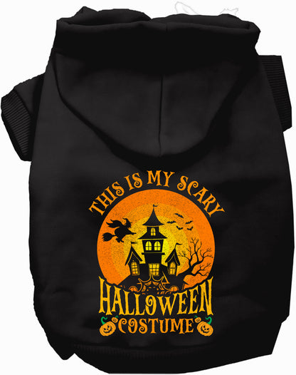 Black scary Halloween costume pet hoodie