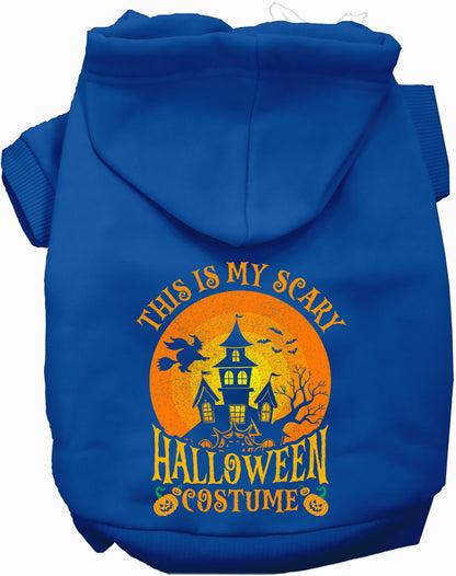 Blue scary Halloween costume pet hoodie