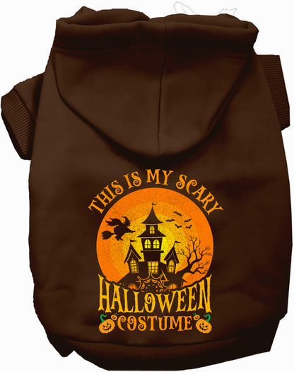 Brown scary Halloween costume pet hoodie