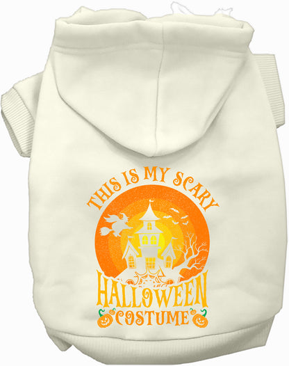 White scary Halloween costume pet hoodie