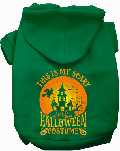 Green scary Halloween costume pet hoodie