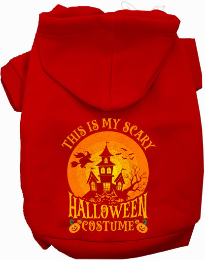 Red scary Halloween costume pet hoodie