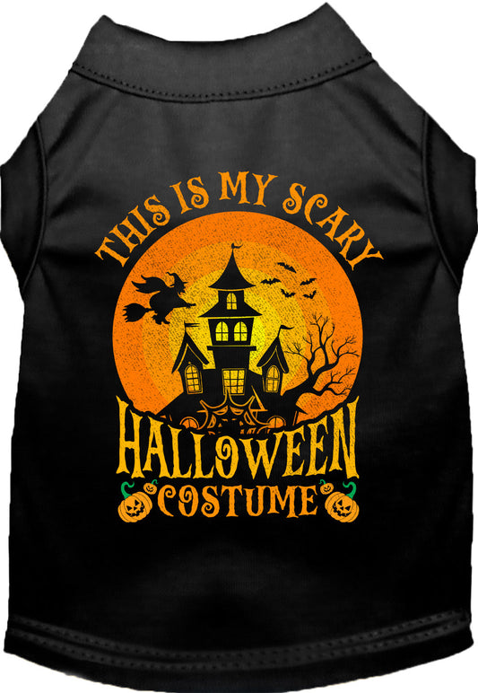 Black scary Halloween costume pet shirt