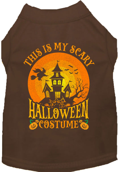 Dark brown scary Halloween costume pet shirt