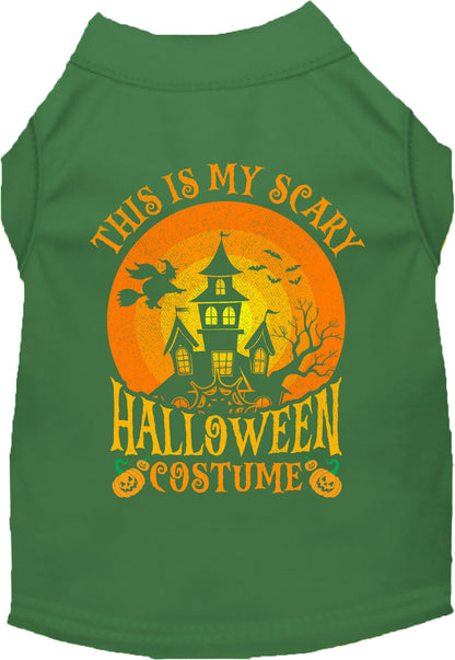 Green scary Halloween costume pet shirt