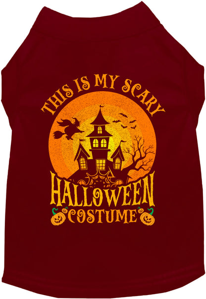 Burgundy scary Halloween costume pet shirt