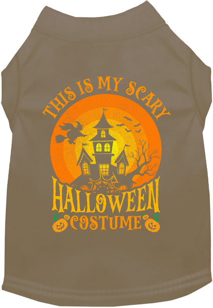 Brown scary Halloween costume pet shirt