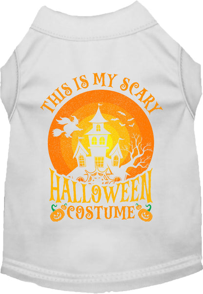 White scary Halloween costume pet shirt