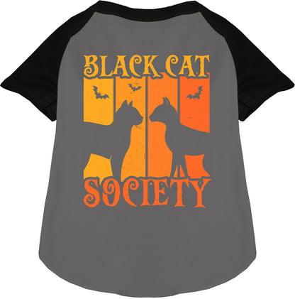 Black Cat Society Pet Raglan Shirt