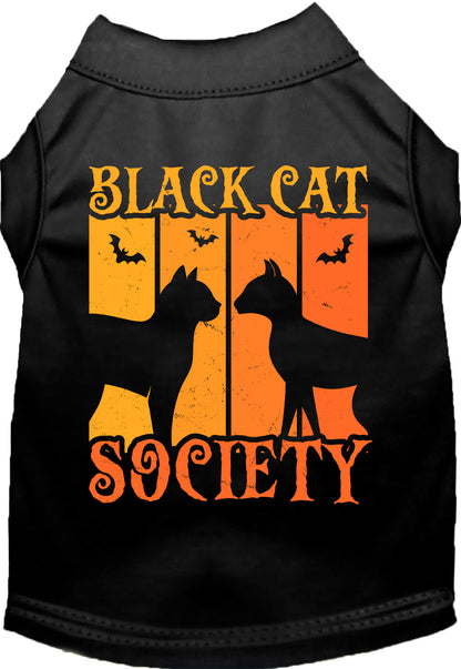 Black Cat Society Pet Shirt