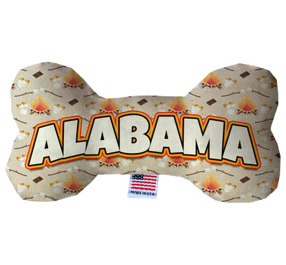 Pet & Dog Plush Bone Toys, "Alabama Mountains" (Set 2 of 2 Alabama State Toy Options, available in different pattern options!)