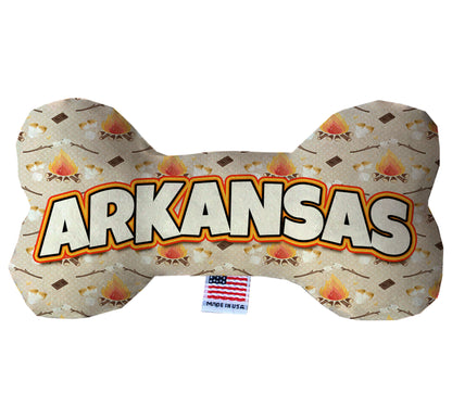 Pet & Dog Plush Bone Toys, "Arkansas State Options" (Available in different pattern options)