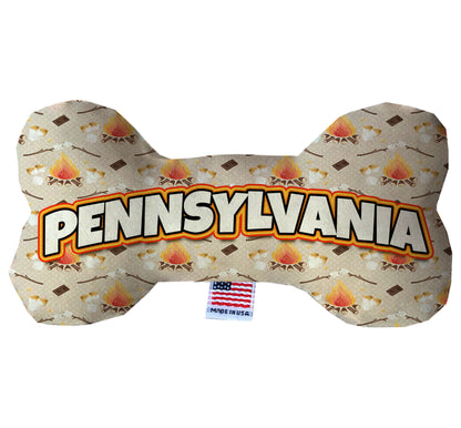 Pet & Dog Plush Bone Toys, "Pennsylvania State Options" (Available in different pattern options)