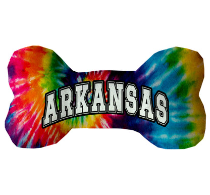 Pet & Dog Plush Bone Toys, "Arkansas State Options" (Available in different pattern options)