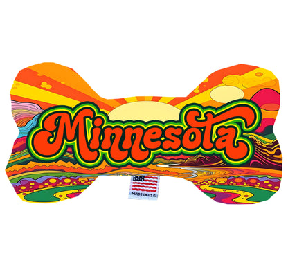 Pet & Dog Plush Bone Toys, "Minnesota State Options" (Available in different pattern options)