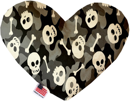 Pet and Dog Plush Heart or Bone Toy, "Skulls Group" (Available in different sizes, and 12 different pattern options!)