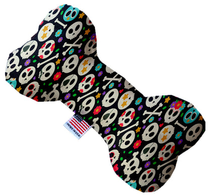 Pet and Dog Plush Heart or Bone Toy, "Skulls Group" (Available in different sizes, and 12 different pattern options!)