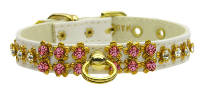 Dog, Puppy & Pet Collar, "Sunburst Crystal Flower"