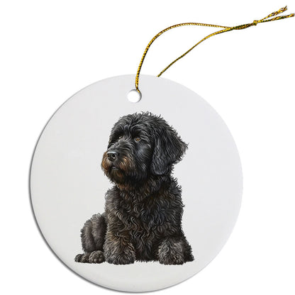 Dog Breed Christmas Ornament, "Labradoodle"