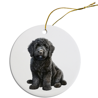 Dog Breed Christmas Ornament, "Labradoodle"