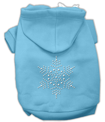 Sudadera con capucha navideña para perros y gatos con diamantes de imitación, "Copo de nieve"