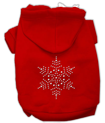 Sudadera con capucha navideña para perros y gatos con diamantes de imitación, "Copo de nieve"