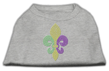 Camisa para perros y gatos con diamantes de imitación, "Mardi Gras Fleur De Lis"