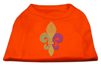 Camisa para perros y gatos con diamantes de imitación, "Mardi Gras Fleur De Lis"