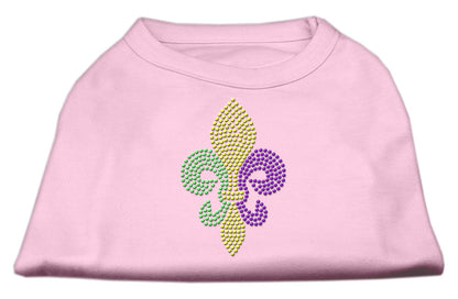 Camisa para perros y gatos con diamantes de imitación, "Mardi Gras Fleur De Lis"