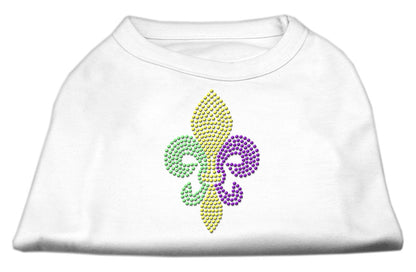 Camisa para perros y gatos con diamantes de imitación, "Mardi Gras Fleur De Lis"