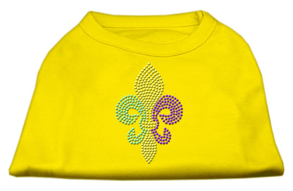 Camisa para perros y gatos con diamantes de imitación, "Mardi Gras Fleur De Lis"