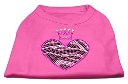 Camisa para perros y gatos con diamantes de imitación, "Corazón de cebra"