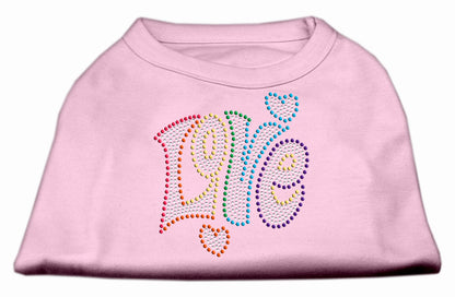 Camisa para perros y gatos con diamantes de imitación, "Technicolor Love"