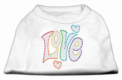 Camisa para perros y gatos con diamantes de imitación, "Technicolor Love"