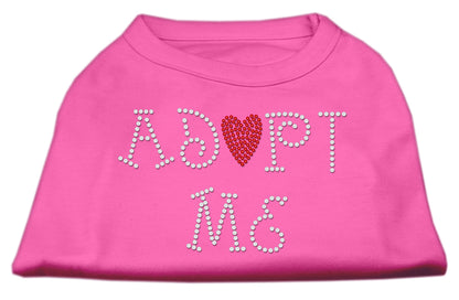 Pet Dog & Cat Shirt Rhinestone,"Adopt Me"