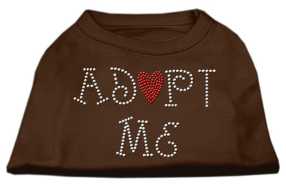 Pet Dog & Cat Shirt Rhinestone,"Adopt Me"