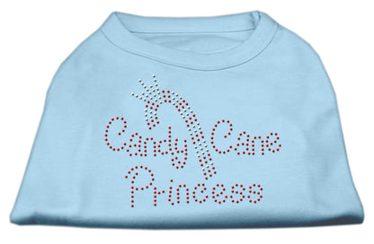 Camisa navideña para perros y gatos con diamantes de imitación, "Princesa del bastón de caramelo"