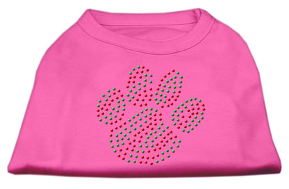 Camisa navideña para perros y gatos con diamantes de imitación, "Holiday Paw"